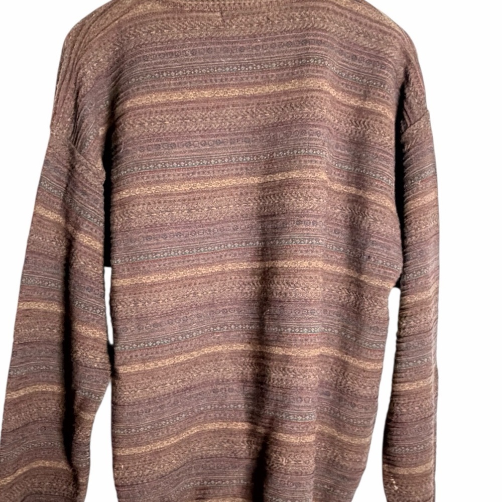 Holt Renfrew - Men's Multicolor Crewneck Sweater - Virgin Wool - Size Medium - Picture 3 of 4